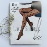 Колготи жіночі 40 den LS Piselli large велика крапка чорні