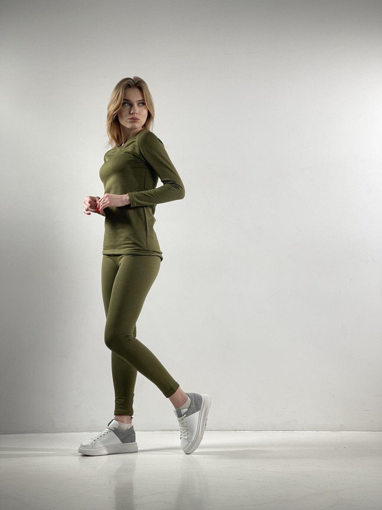 Термобілизна жіноча Thermo hot" хакі" - Зображення 2