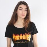 Черная футболка - Огненный трешер