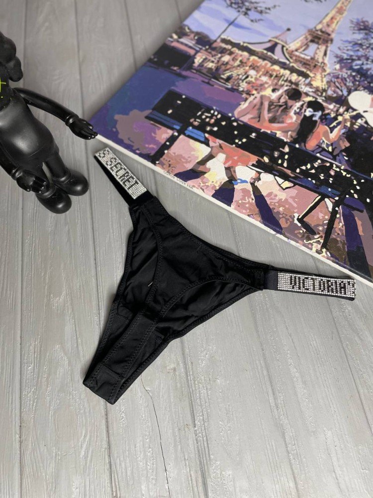 Стрінги жіночі Victoria's Secret Very Sexy чорні wu075 - Зображення 2