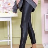 Лосины Nailali трикотажные с пропиткой под кожу черные