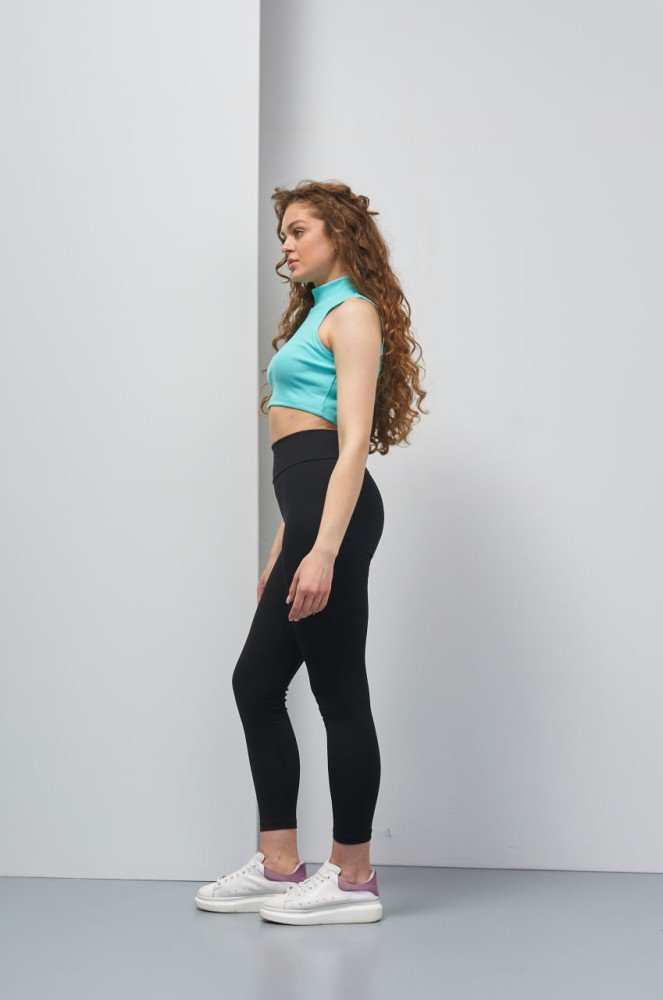 Кроп-топ рибана бирюзовый - Зображення 6