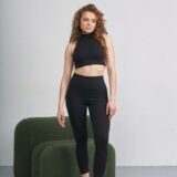 Кроп-топ Рибана черный