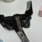 Женские кружевные стринги Victoria's Secret черный wu087