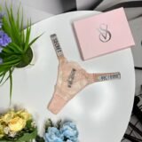 Женские кружевные стринги Victoria's Secret  розовый wu089