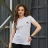Жіноча футболка Adidas сіра