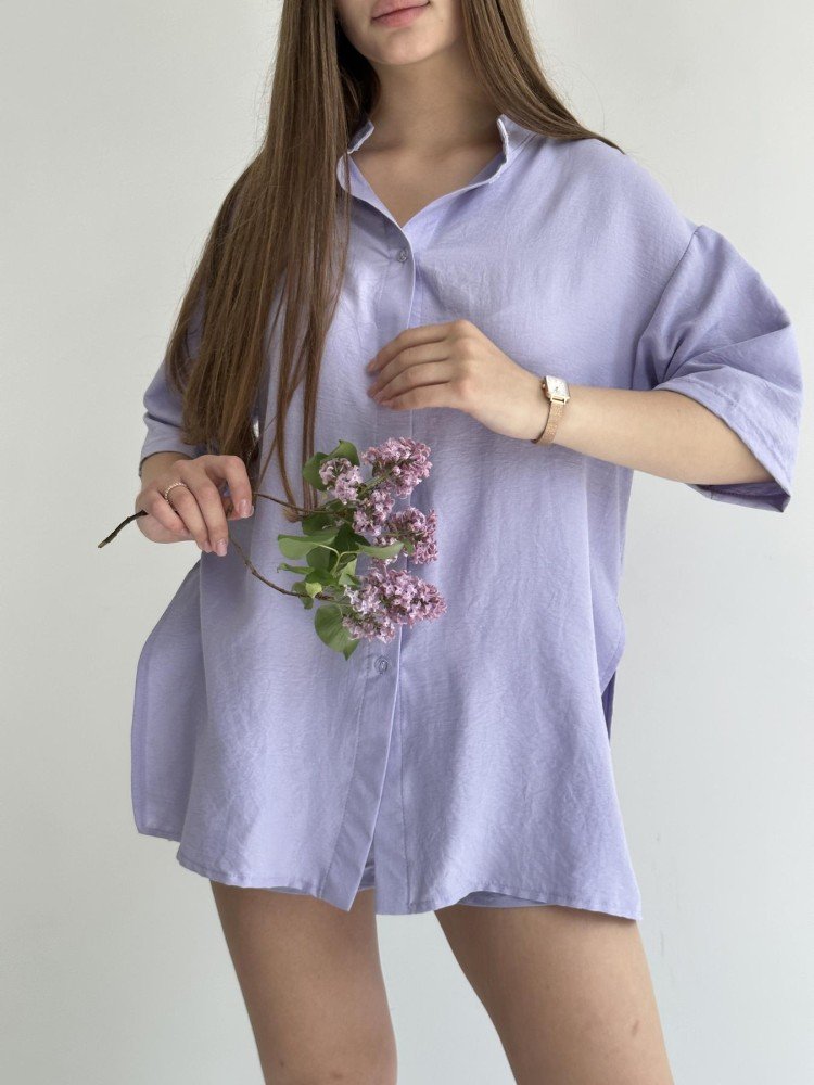 Костюм Sweet жіночий кардиган та шорти бузкові - Зображення 2