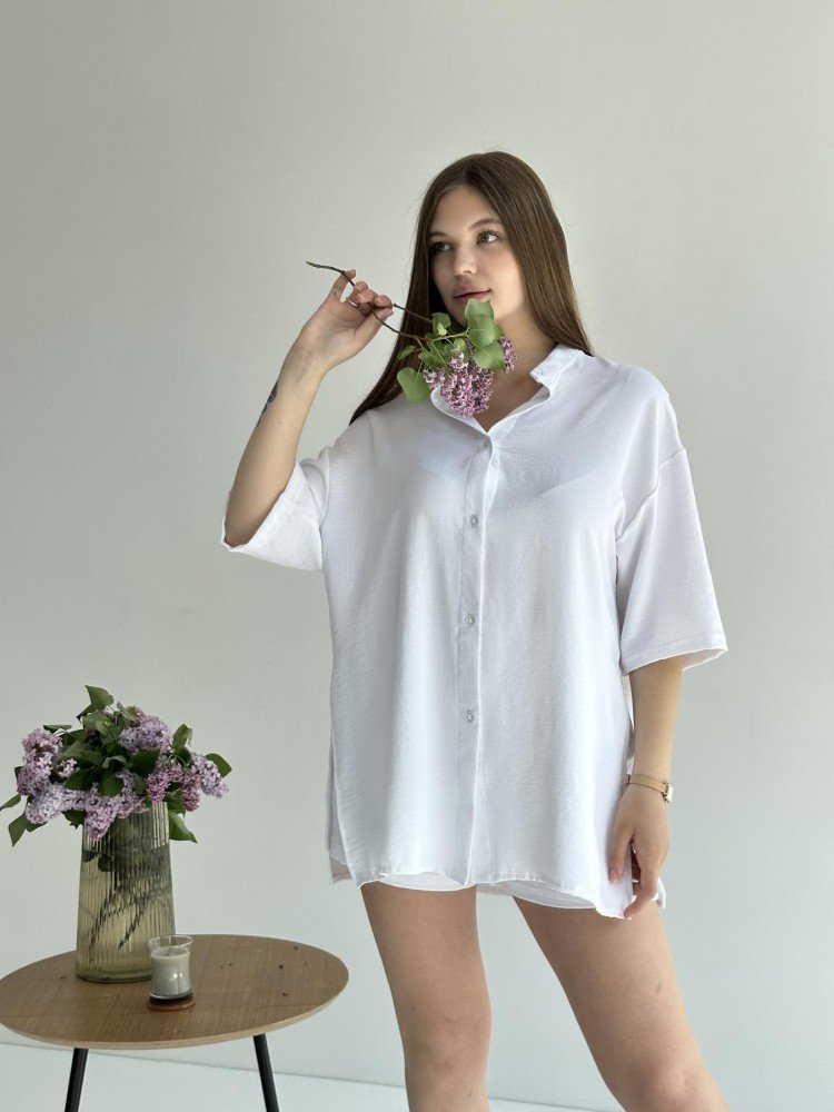 Костюм Sweet жіночий кардиган та шорти білі - Зображення 6