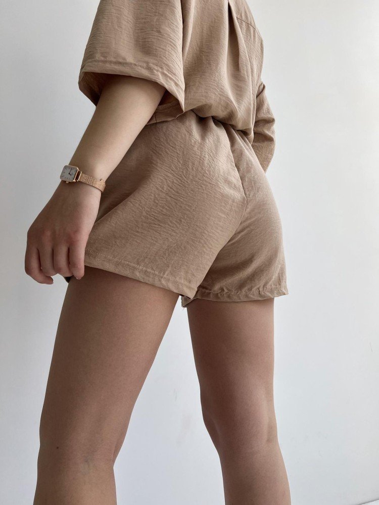 Костюм Sweet жіночий кардиган та шорти бежеві - Зображення 7