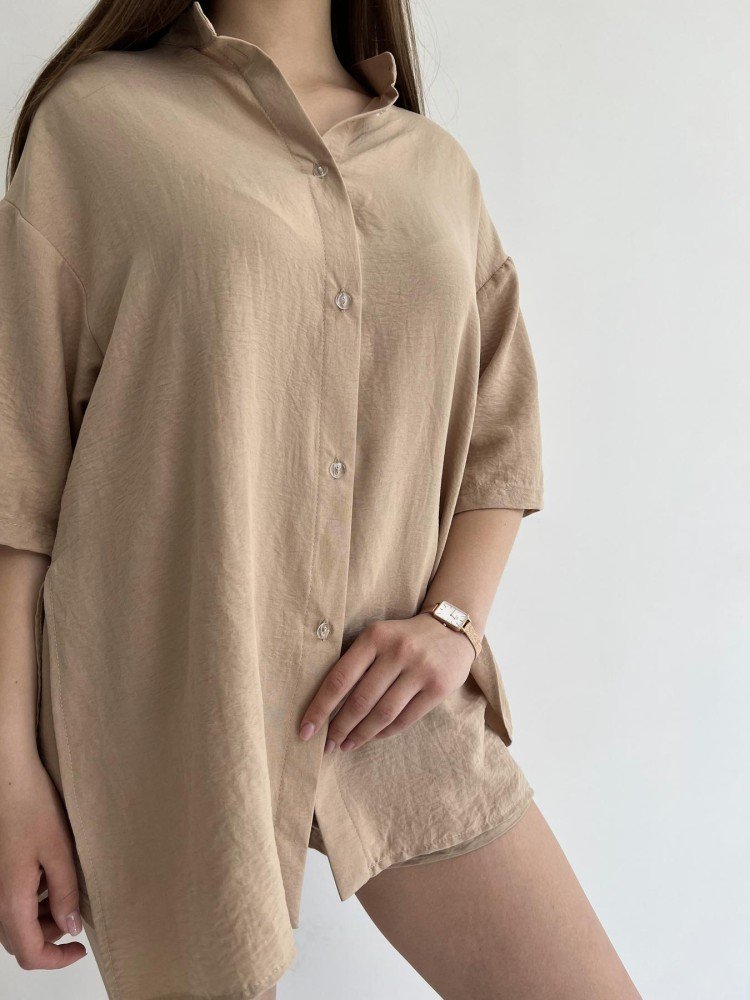 Костюм Sweet жіночий кардиган та шорти бежеві - Зображення 8