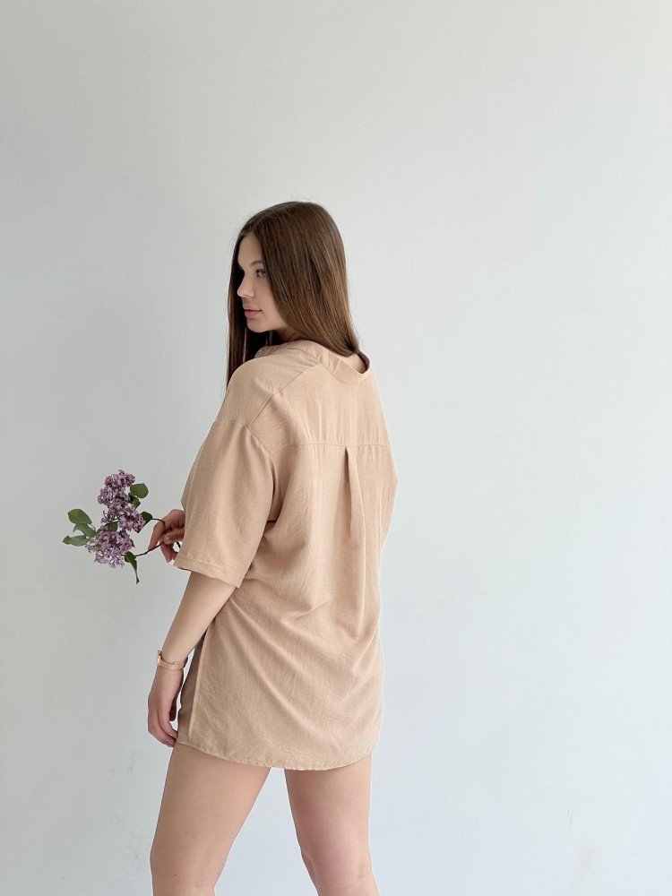 Костюм Sweet жіночий кардиган та шорти бежеві - Зображення 9