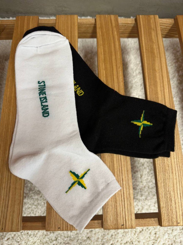 Комплект костюм Stone Island зіп худі біле і 2 пари шкарпеток - Зображення 10