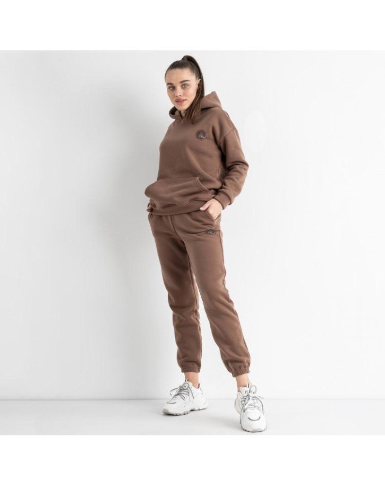 Спортивний костюм oversize із тринитки на флісі Yola мокко - Зображення 3