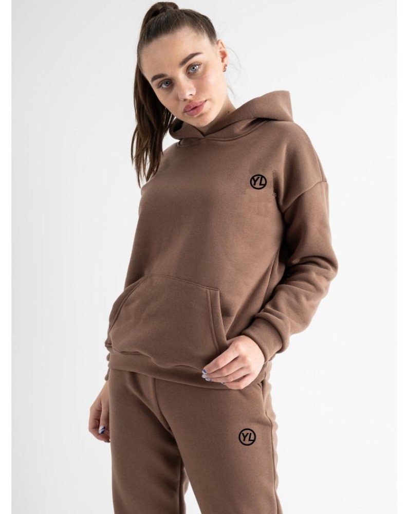 Спортивний костюм oversize із тринитки на флісі Yola мокко - Зображення 4