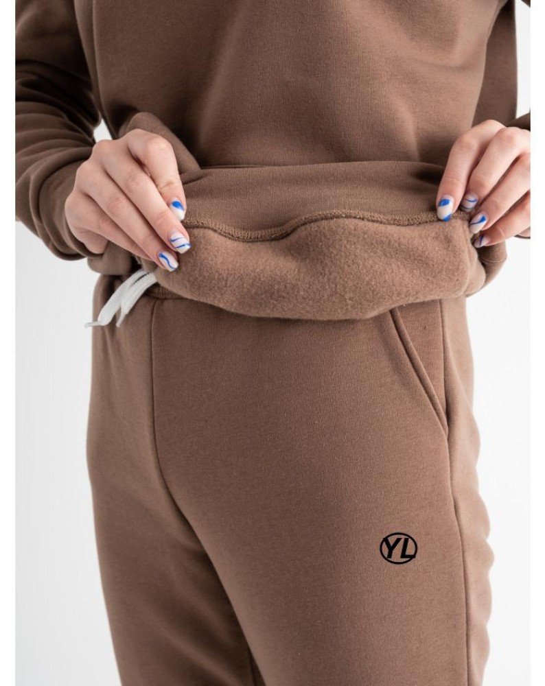 Спортивний костюм oversize із тринитки на флісі Yola мокко - Зображення 5