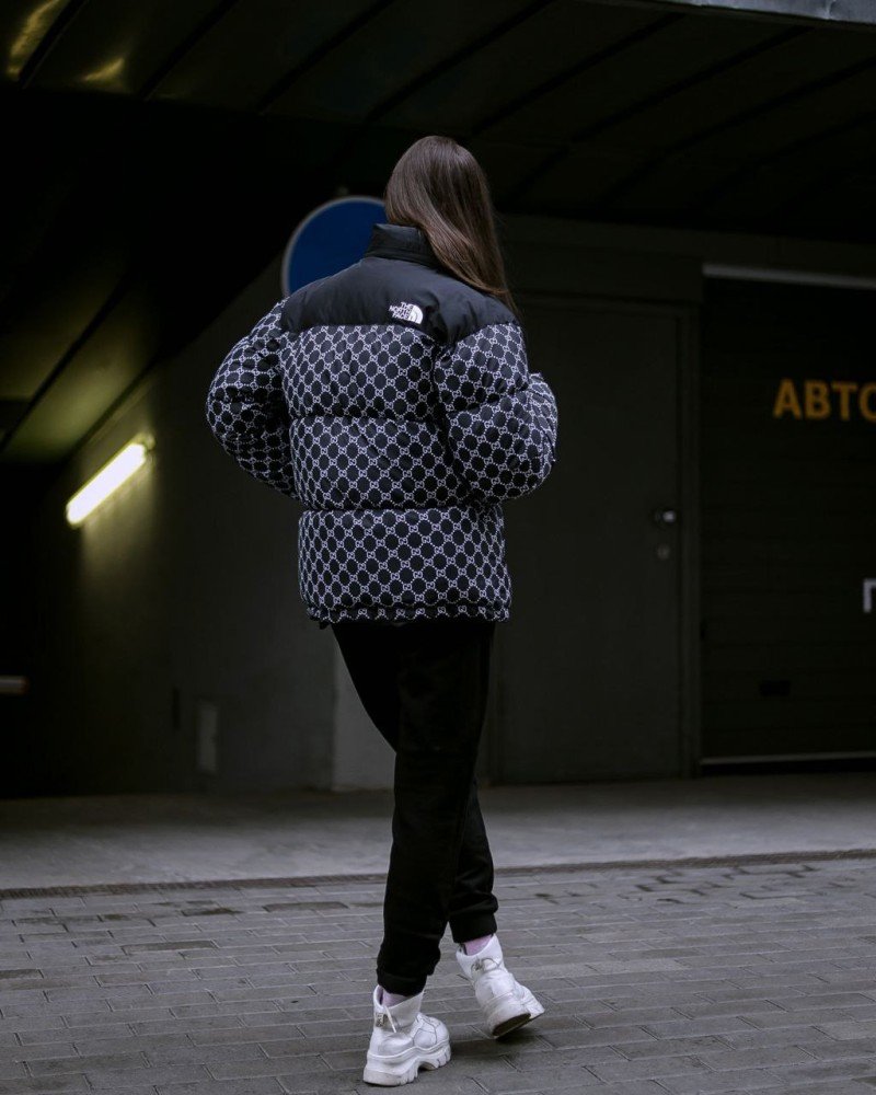 Куртка пухова TNF Gucci чорна жіноча - Зображення 5