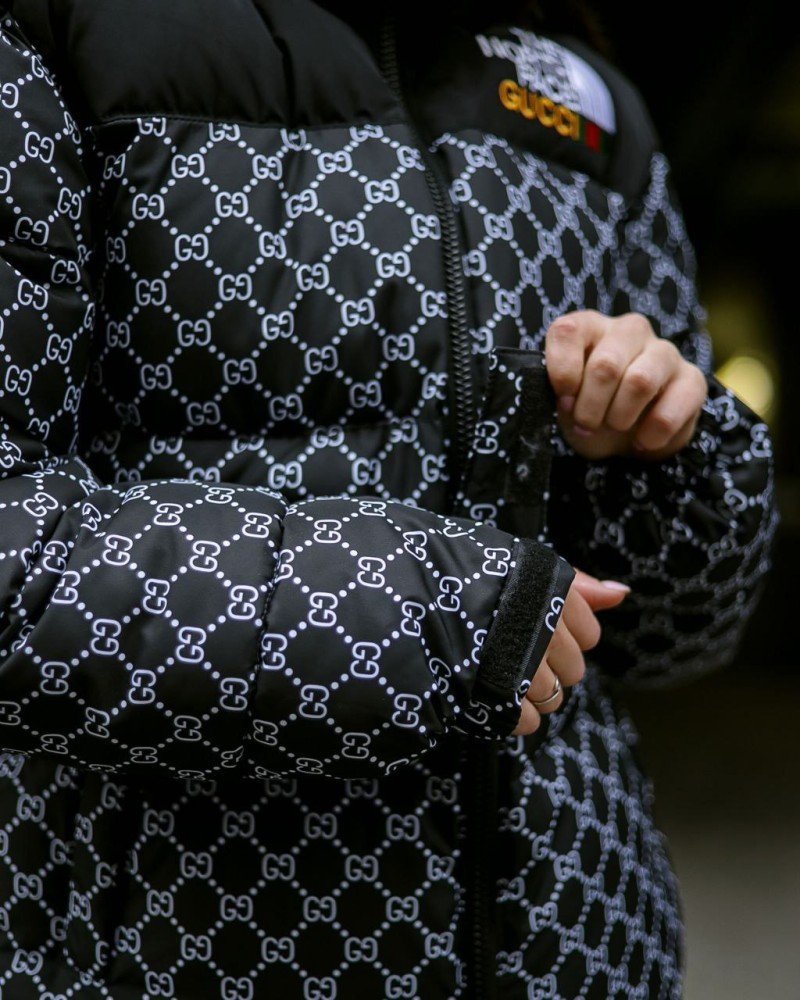 Куртка пухова TNF Gucci чорна жіноча - Зображення 6
