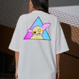 Жіноча футболка біла з мерчем | 61-025