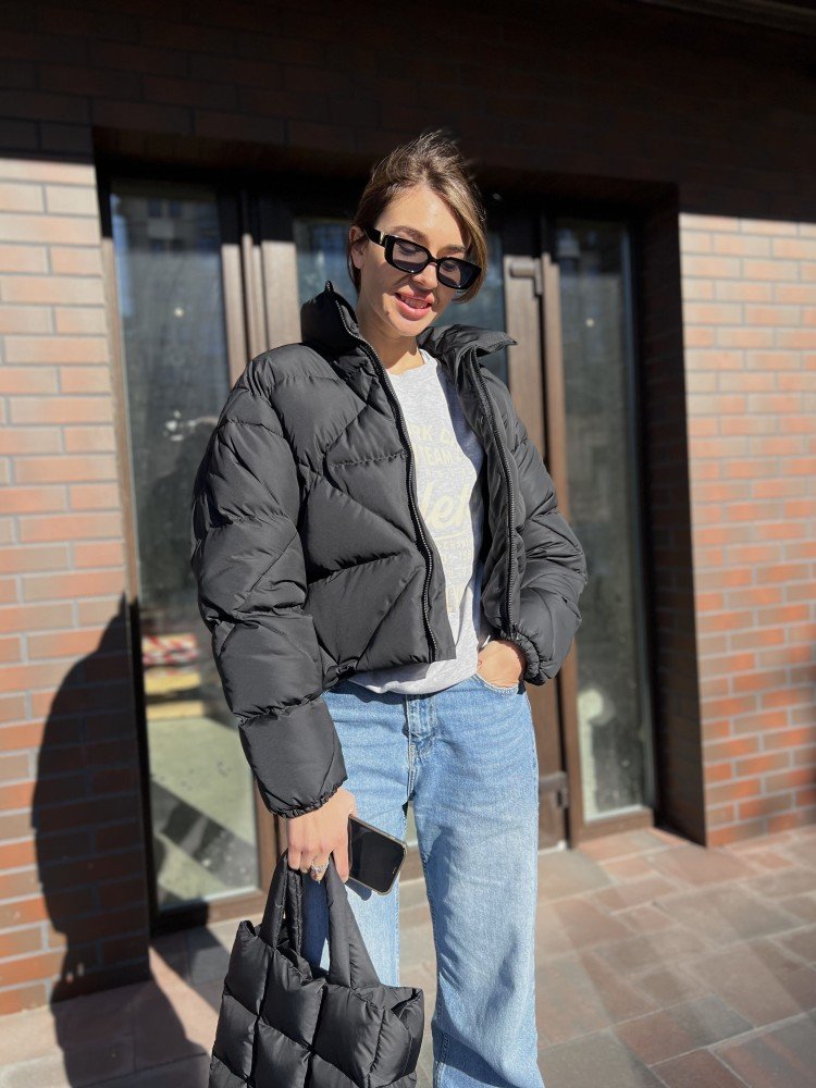 Куртка Зимняя, чорная - Зображення 2