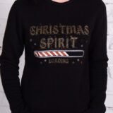 Світшот утеплений Christmas Spirit чорний