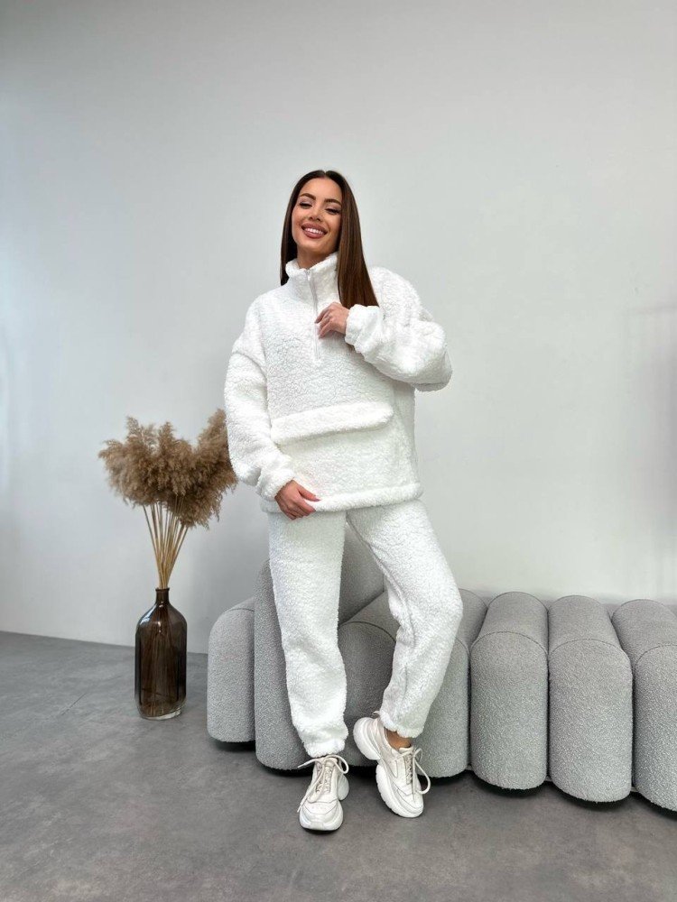 Костюм теплий Тедді білий - Зображення 2