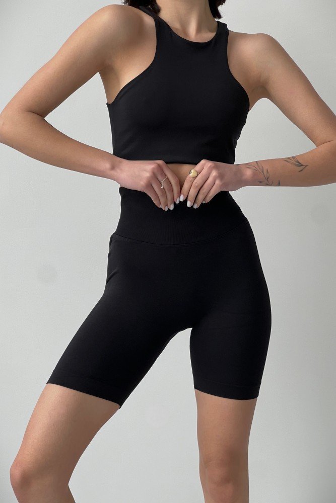 Жіночі безшовні шорти велосипедки Without push up black - Зображення 2