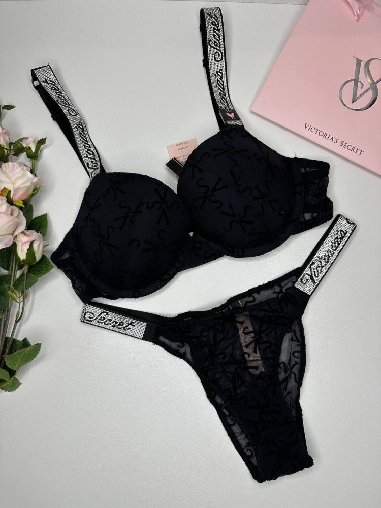 Комплект Victoria's Secret 18870 чорний kk055