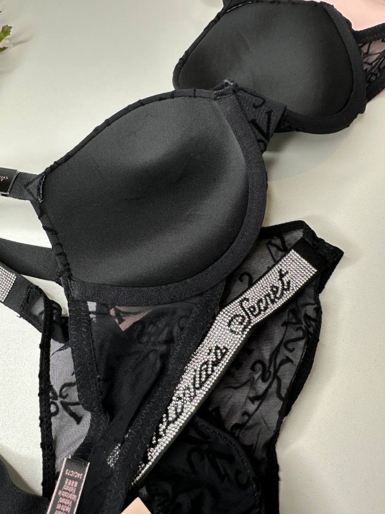 Комплект Victoria's Secret 18870 чорний kk055 - Зображення 3