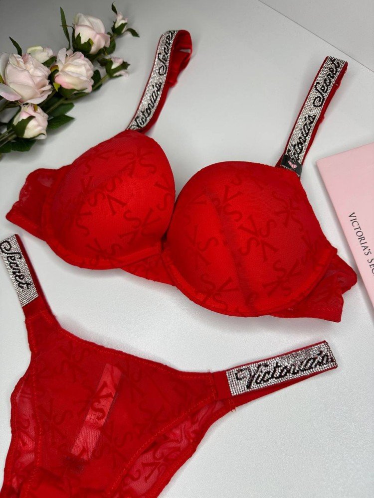 Комплект Victoria's Secret 18870 червоний kk057 - Зображення 2