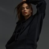 Худи женское черное Oversize