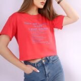 Кроп-топ жіночий кораловий