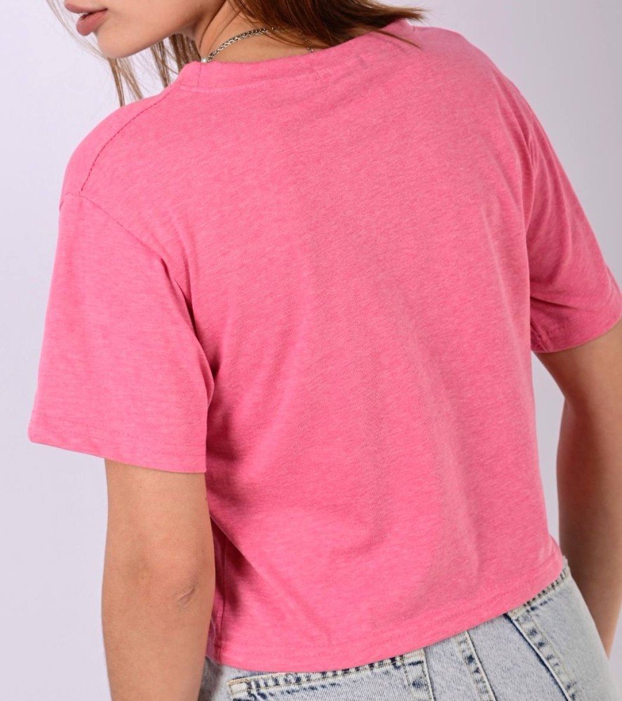 Кроп-топ жіночий рожевий - Зображення 3