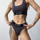 Комплект жіночої білизни (топ+труси), графіт