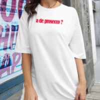 Жіноча біла футболка з мерчем | 61-069