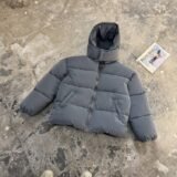 Оверсайз куртка пуховик Blaid сіра унісекс (клітинка) RD414