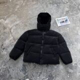 Оверсайз куртка пуховик Blaid чорна унісекс (клітинка) RD413