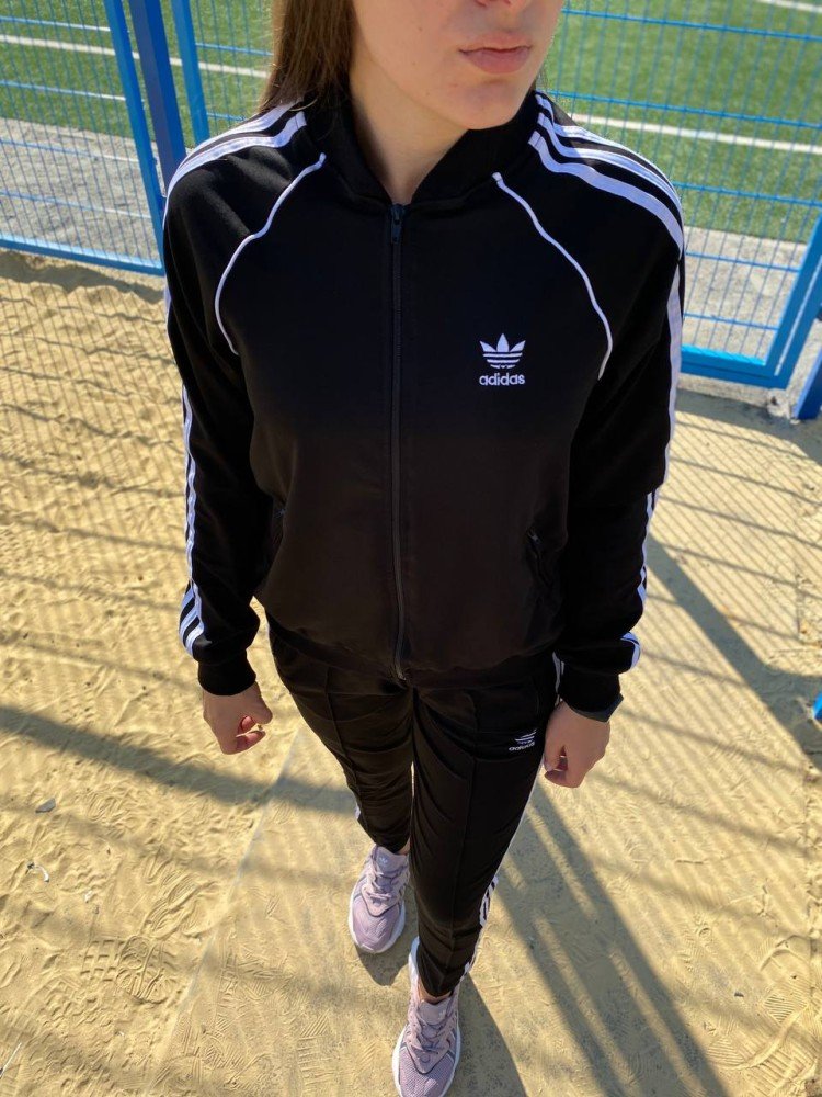 Костюм у стилі Adidas чорний - Зображення 5