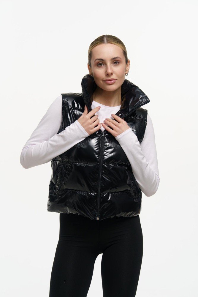 Жилетка жіноча Lola" чорний глянець" - Зображення 3