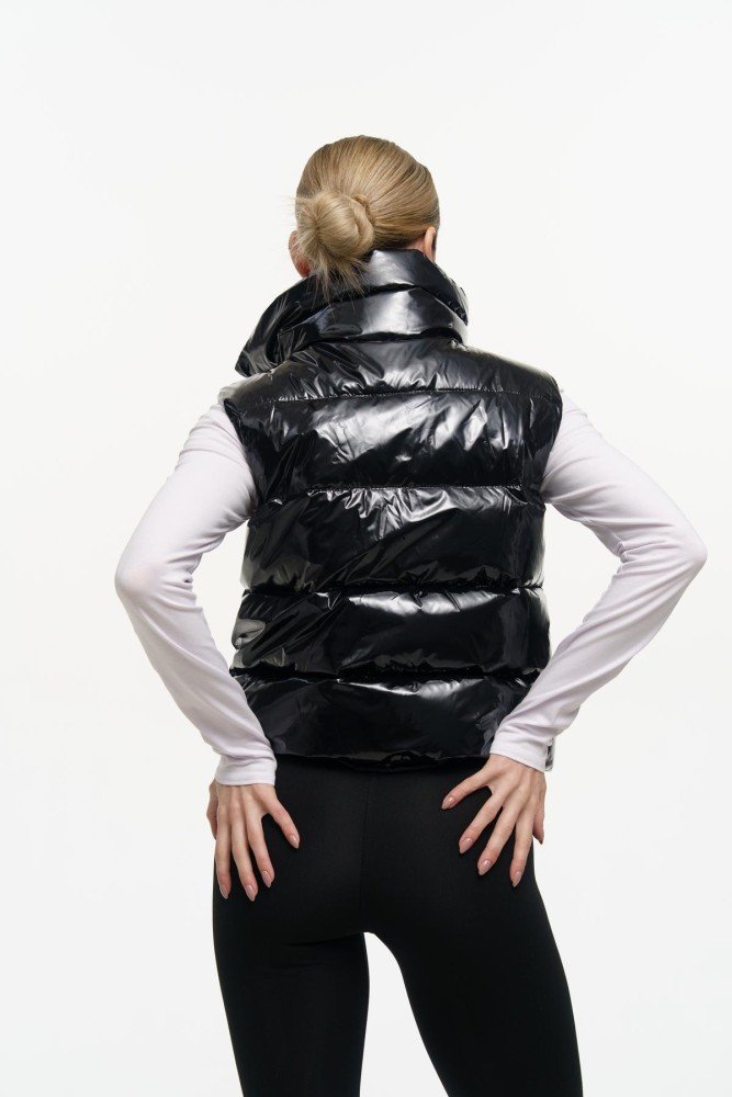 Жилетка жіноча Lola" чорний глянець" - Зображення 7