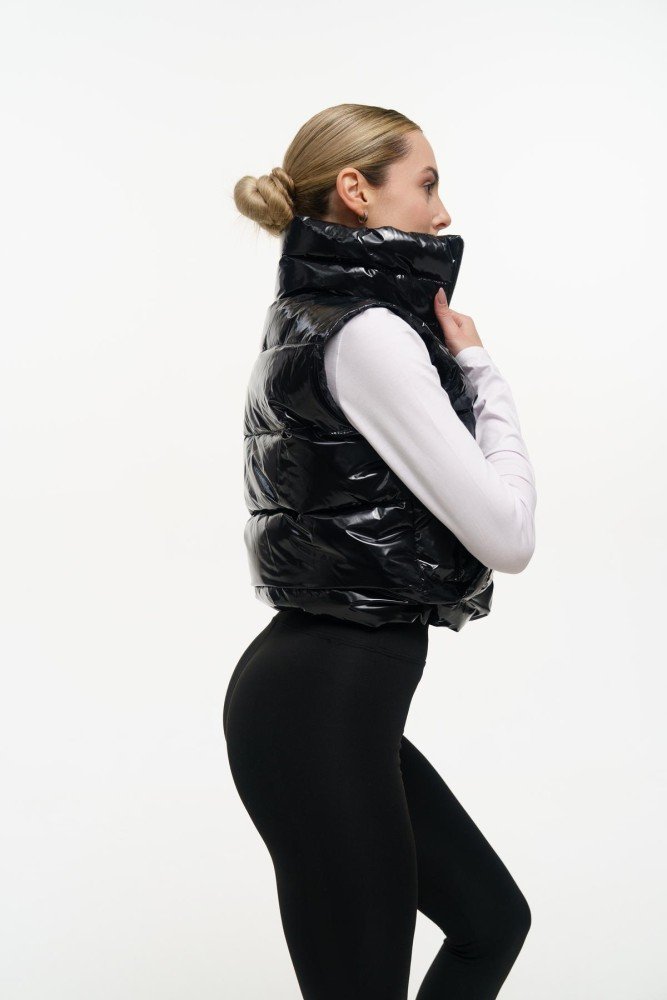 Жилетка жіноча Lola" чорний глянець" - Зображення 8
