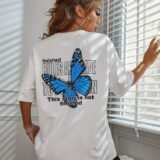 Жіноча біла футболка з ДТФ | 59-001