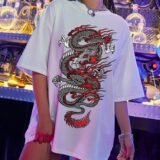 Жіноча біла футболка з ДТФ | 59-003