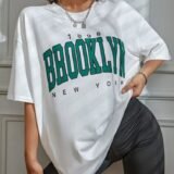 Жіноча біла футболка з ДТФ | 59-017