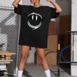 Жіноча чорна футболка з ДТФ | 59-027