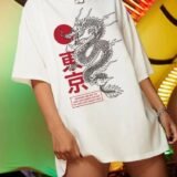 Жіноча біла футболка з ДТФ | 59-034