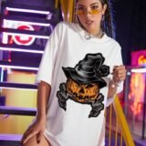 Жіноча біла футболка з ДТФ | 59-037