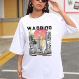 Жіноча біла футболка з ДТФ | 59-038