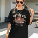 Жіноча чорна футболка з ДТФ | 59-039