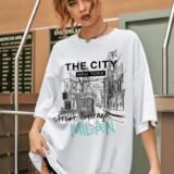 Жіноча біла футболка з ДТФ | 59-042