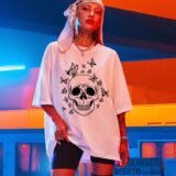 Жіноча біла футболка з ДТФ | 59-052